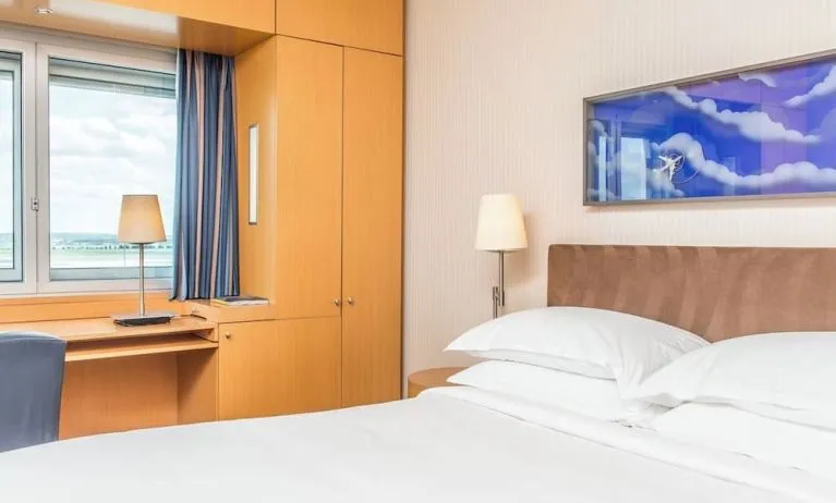 Day use room at Sheraton Paris Charles De Gaulle Airport Hotel.