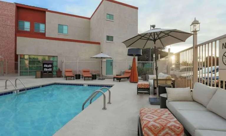Outdoor pool at Hampton Inn & Suites Denver Tech Center.
