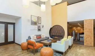Lobby seating at Hampton Inn & Suites Denver Tech Center.
