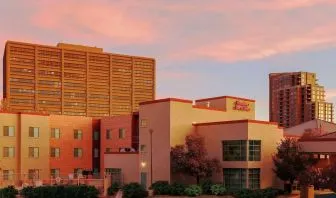 Hotel exterior at Hampton Inn & Suites Denver Tech Center.