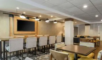 Hotel bar at Hampton Inn & Suites Denver Tech Center.