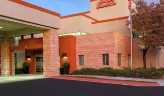 Hotel entrance at Hampton Inn & Suites Denver Tech Center.