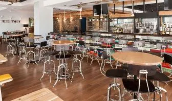 Hotel bar at Hilton Garden Inn Denver Downtown.
