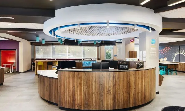 Reception desk at Tru By Hilton Atlanta Northlake Parkway.