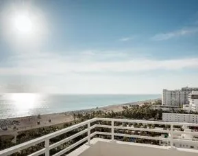 Rooftop terrace with sea views at Shelborne South Beach.