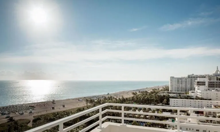 Rooftop terrace with sea views at Shelborne South Beach.