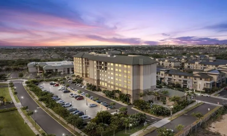 Hotel exterior at Embassy Suites By Hilton Oahu Kapolei.
