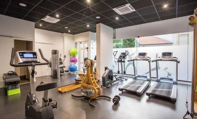 Fitness center at Splendid Hotel & Spa Nice.