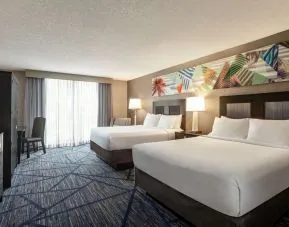 Day use twin room with work desk at Embassy Suites By Hilton Miami - International Airport.