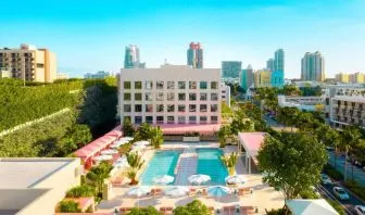 Aerial view of The Goodtime Hotel.