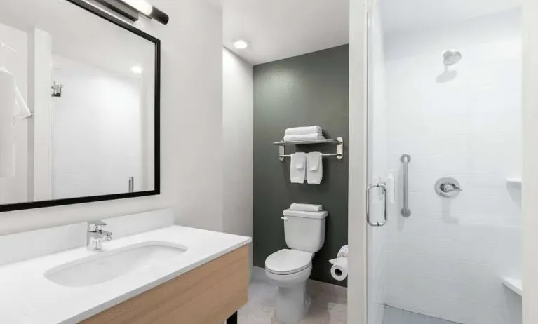 Guest bathroom with shower at Spark By Hilton Fountain Hills Scottsdale.