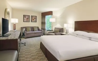 Day use room with TV at DoubleTree By Hilton Houston Intercontinental Airport.