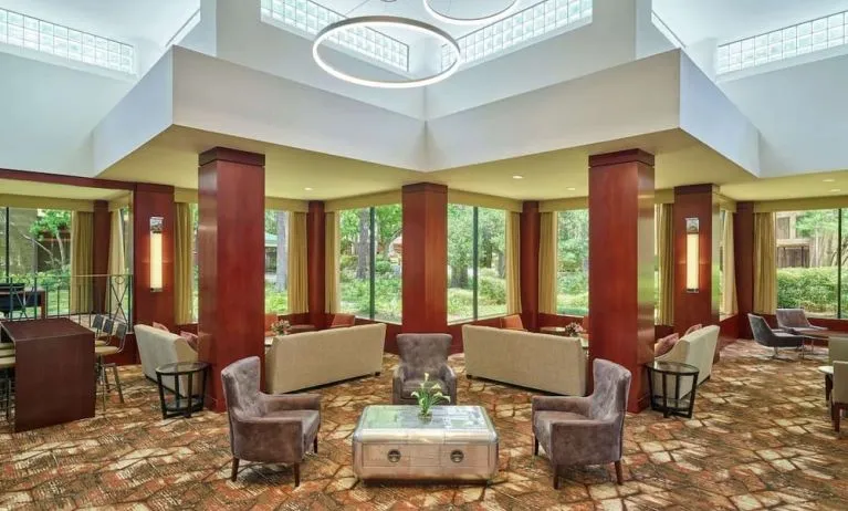 Lobby seating at DoubleTree By Hilton Houston Intercontinental Airport.