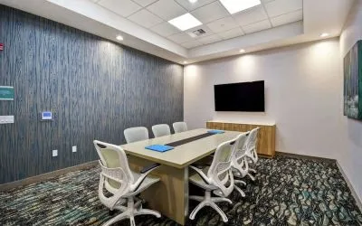Meeting room at Home2 Suites By Hilton San Francisco Airport North.