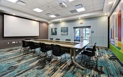Meeting room at Home2 Suites By Hilton San Francisco Airport North.