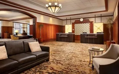 Reception hall at The Inn At Penn, A Hilton Hotel.