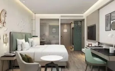 Day use room at Hilton Garden Inn Surat City Centre.