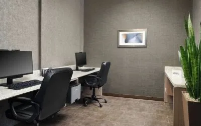 Business center at SpringHill Suites By Marriott Milpitas.