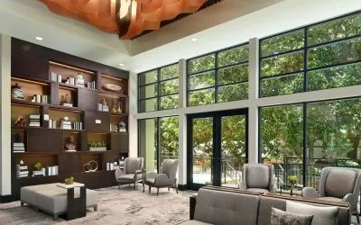 Seating area perfect for co-working at Atlanta Marriott Northwest At Galleria.
