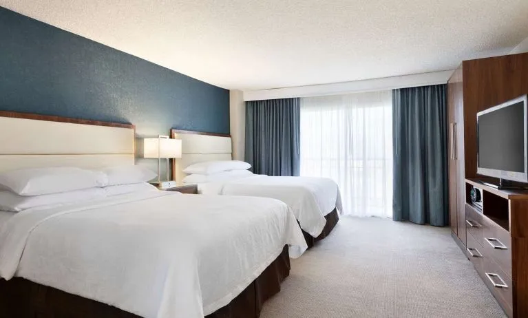 Twin bed available at Embassy Suites By Hilton Brea North Orange County.