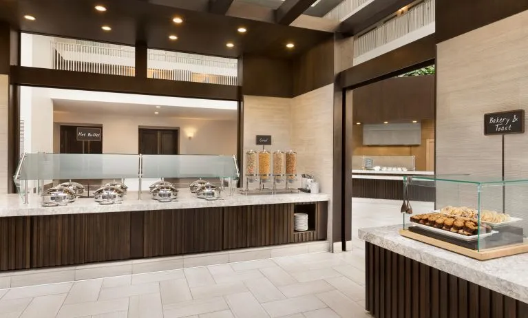 Breakfast area at Embassy Suites By Hilton Brea North Orange County.