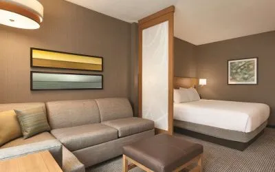 Day use room with sofa at Hyatt Place West End Georgetown.