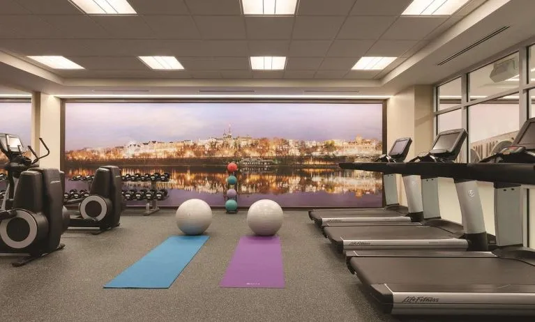 Fitness center available at Hyatt Place West End Georgetown.