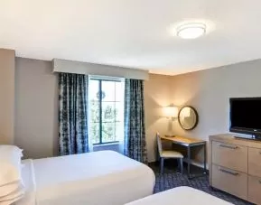 Comfortable and spacious 2 queen size beds at the Embassy Suites by Hilton Orlando-Downtown.