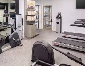 Well-equipped fitness center at Hilton Garden Inn Washington DC Downtown.