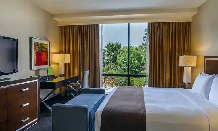 Beautiful king suite with natural light at DoubleTree by Hilton Los Angeles Downtown.