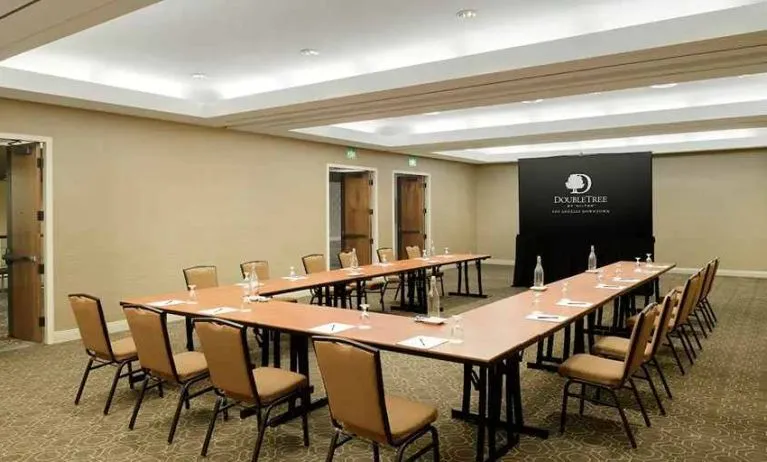 Small conference and meeting room ideal for all types of business meetings and work tasks at DoubleTree by Hilton Los Angeles Downtown.