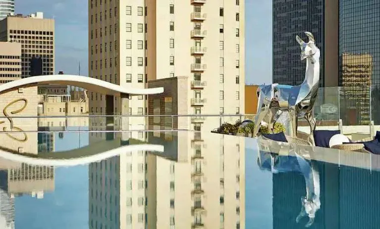 Beautiful pool view at the Statler Dallas, Curio Collection by Hilton.