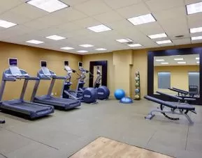 Fully equipped gym at the Hilton Saint John.
