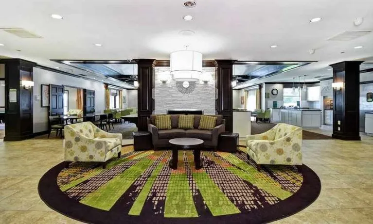 Spacious lobby lounge ideal as a coworking space at Homewood Suites by Hilton Atlanta-Galleria/Cumberland.