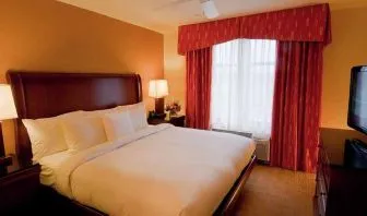 luxurious king suite at Homewood Suites by Hilton Rockville-Gaithersburg.