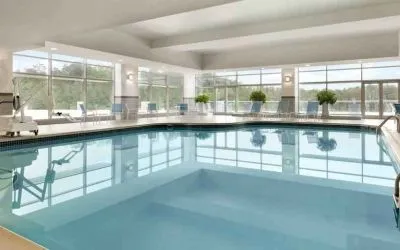 Relaxing indoor pool at the Hilton Baltimore BWI Airport.