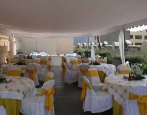 Rooftop workspace perfect for co-working at the Hampton Inn & Suites Mexico City - Centro Historico.