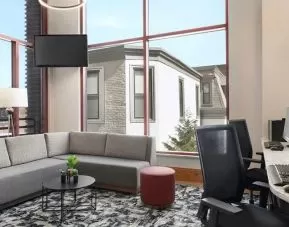 Dedicated business center with PC, internet, and work desks at Homewood Suites by Hilton University City Philadelphia, PA.