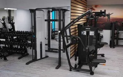 Fitness center at the DoubleTree by Hilton Frankfurt Niederrad.