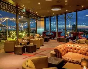Comfortable hotel workspace at the DoubleTree by Hilton Amsterdam Centraal Station.