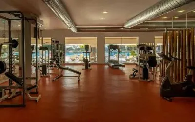 well equipped fitness center at DoubleTree by Hilton Bodrum Isil Club Resort.