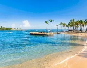 Beautiful beach at the Caribe Hilton.
