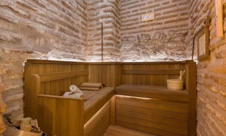 relaxing hot sauna available at Hagia Sofia Mansions Istanbul, Curio Collection by Hilton.