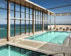 Relaxing outdoor pool at the Hilton Garden Inn Al Jubail.