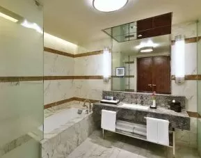 Suite bathroom at the Conrad Makkah.