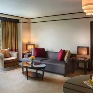 Living room perfect as workspace at the Conrad Bangkok.