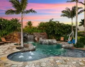 Beautiful outdoor pool at Embassy Suites by Hilton Oahu Kapolei.