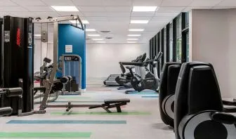 Fully equipped fitness center at the Sheraton Miami Airport Hotel.