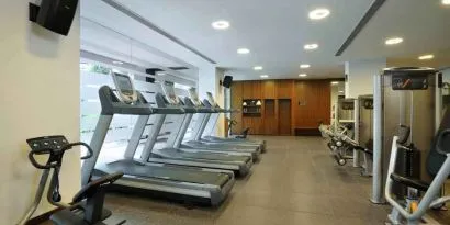 Fitness center at the Hilton Bangalore Embassy GolfLinks.