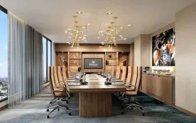 Meeting room at the Hilton Kinshasa.